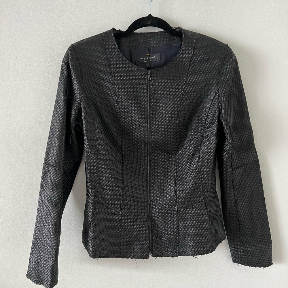 Rag & Bone - Basket Weave Fitted Jacket